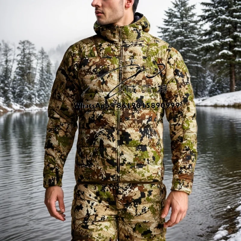 Down jacket spring camouflage fishing costume