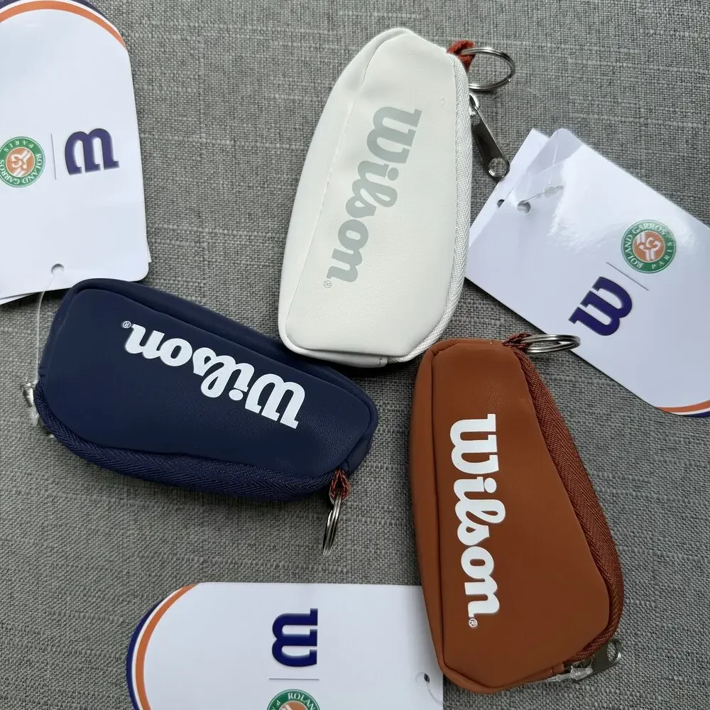 Wilson 2024 ROLAND GARROS KEY CHAIN BAG French Open Orange White Handheld Mini Tennis Accessory Keychain Pack RG
