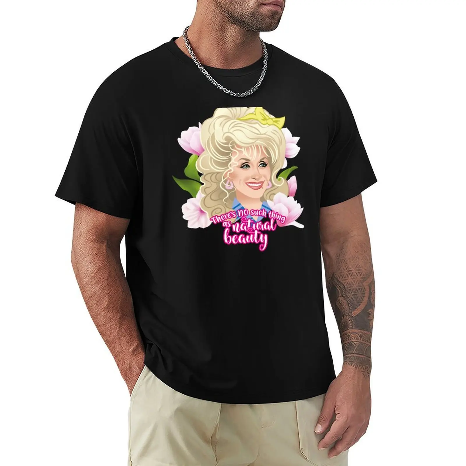 Camiseta Truvy con estampado de arte lineal simple