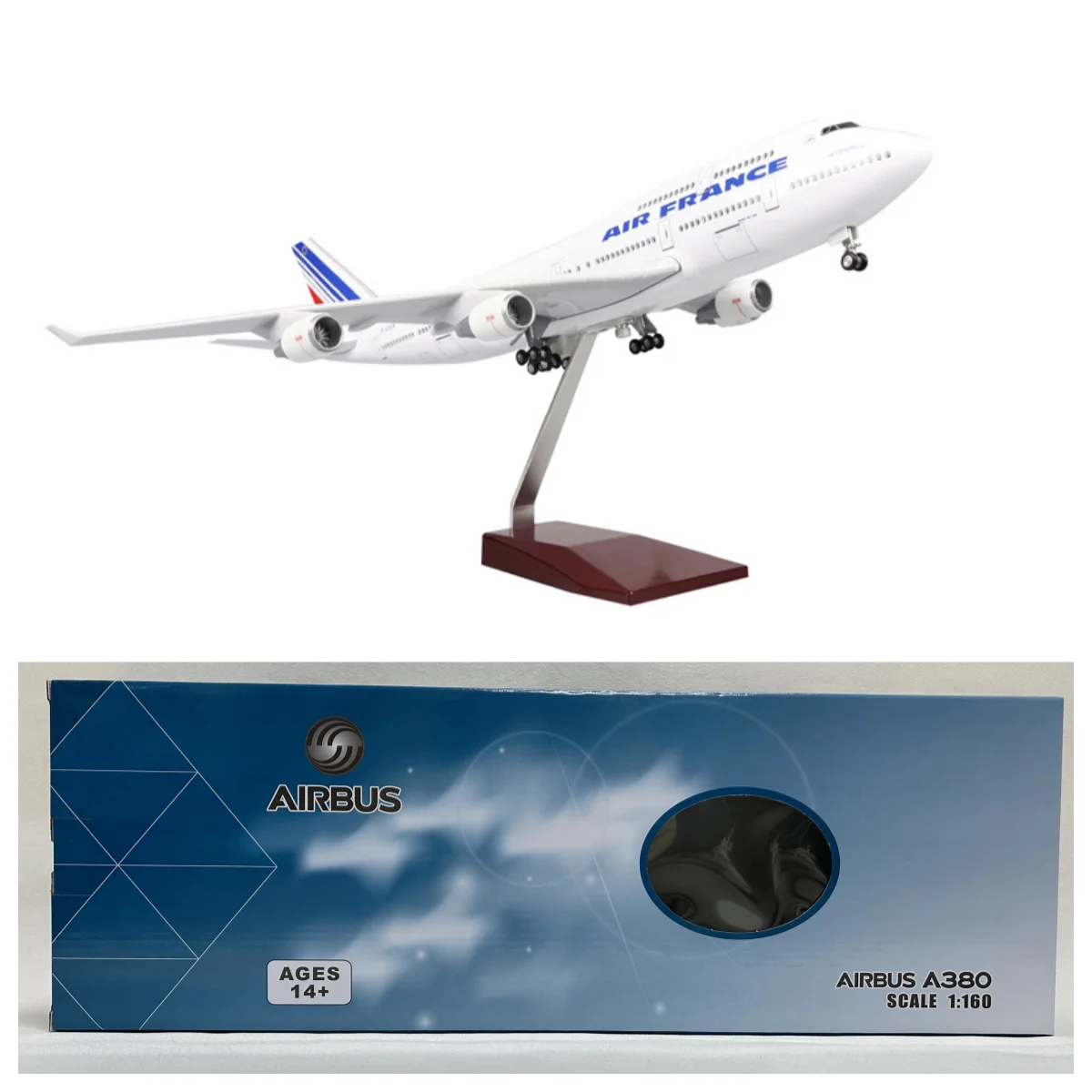 

Самолеты из полимера 47 см B747, литые самолеты с посадочным шасси для украшения дома, для коллекционирования, авиакомпании AIR France Airlines