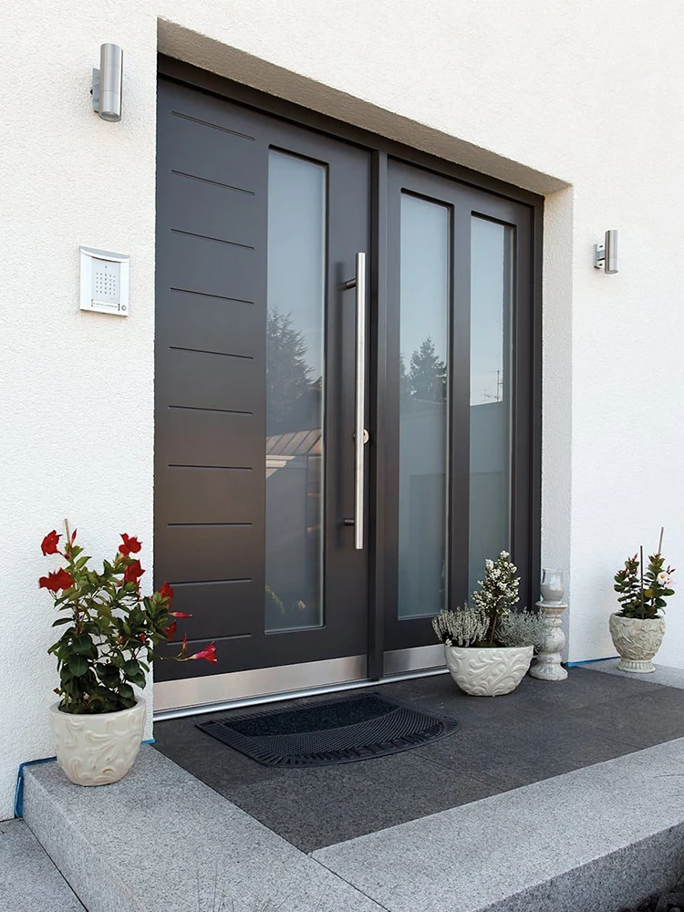 

Sixinalu Main Entrance Pivot Doors Villa House Gate Front Exterior Entry Casement Security Door Aluminum Home Decor Custom