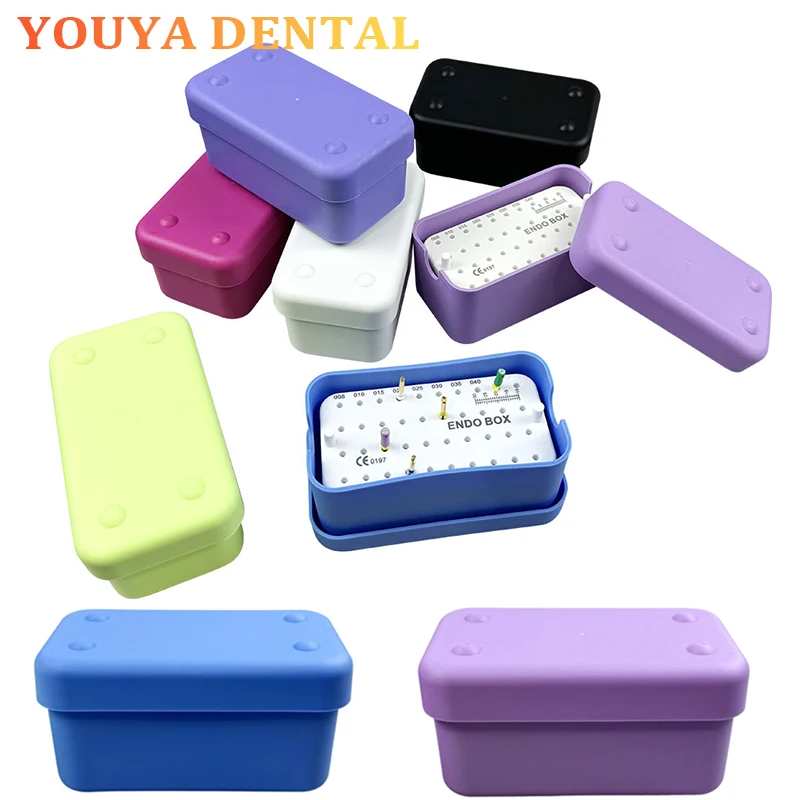 

Dental 40 Hole Root Canal Bracket Disinfection Box High-pressure Sterilization Drill Holder Storage Dental Storage Boxs