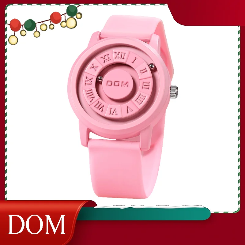 

DOM trend concept Personality couple neutral watch Creative Roller pointer magnetic men's and women's fashion waterproof watch