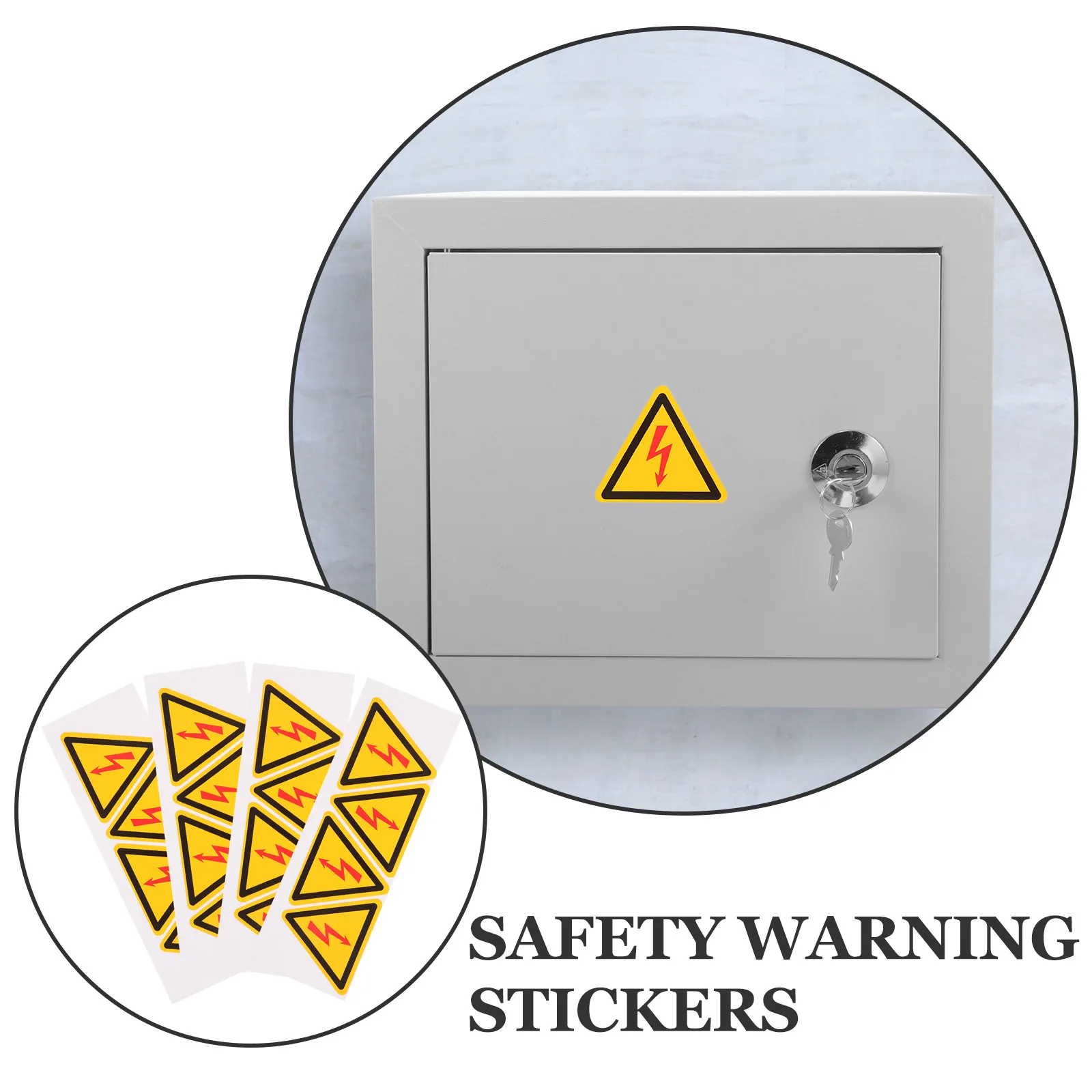 4pcs Electric Shock Warning Stickers High Voltage PVC Self Adhesive Electrical Panel Labels Safety Signs Traffic