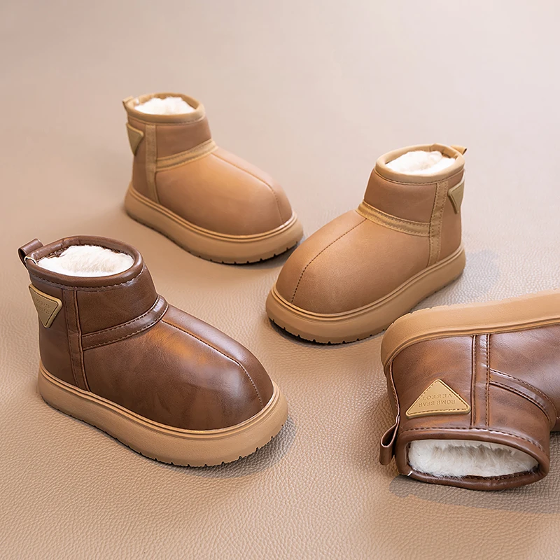 

Детские зимние сапоги, новинка зимы 2024, утепленная хлопковая обувь для мальчиков, зимние ботинки для девочек, детская обувь