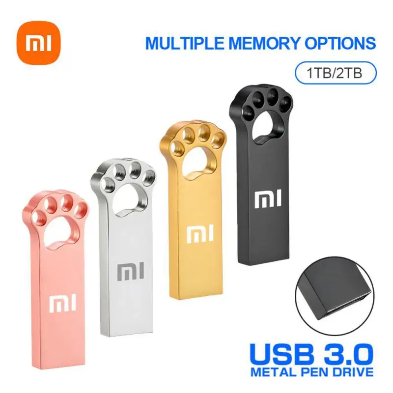 Xiaomi-Flash Drives de metal para PC, USB 3.0 Memory Stick, Pen Drive OTG de alta velocidade, Pendrive impermeável, 1TB, 512GB, 256GB, 2TB