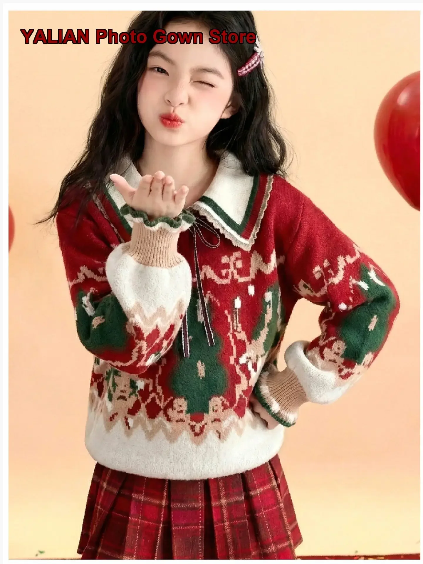 Girls Turtleneck Sweater Winter Stylish Knit Top Elegant Collar Kids Older Kids