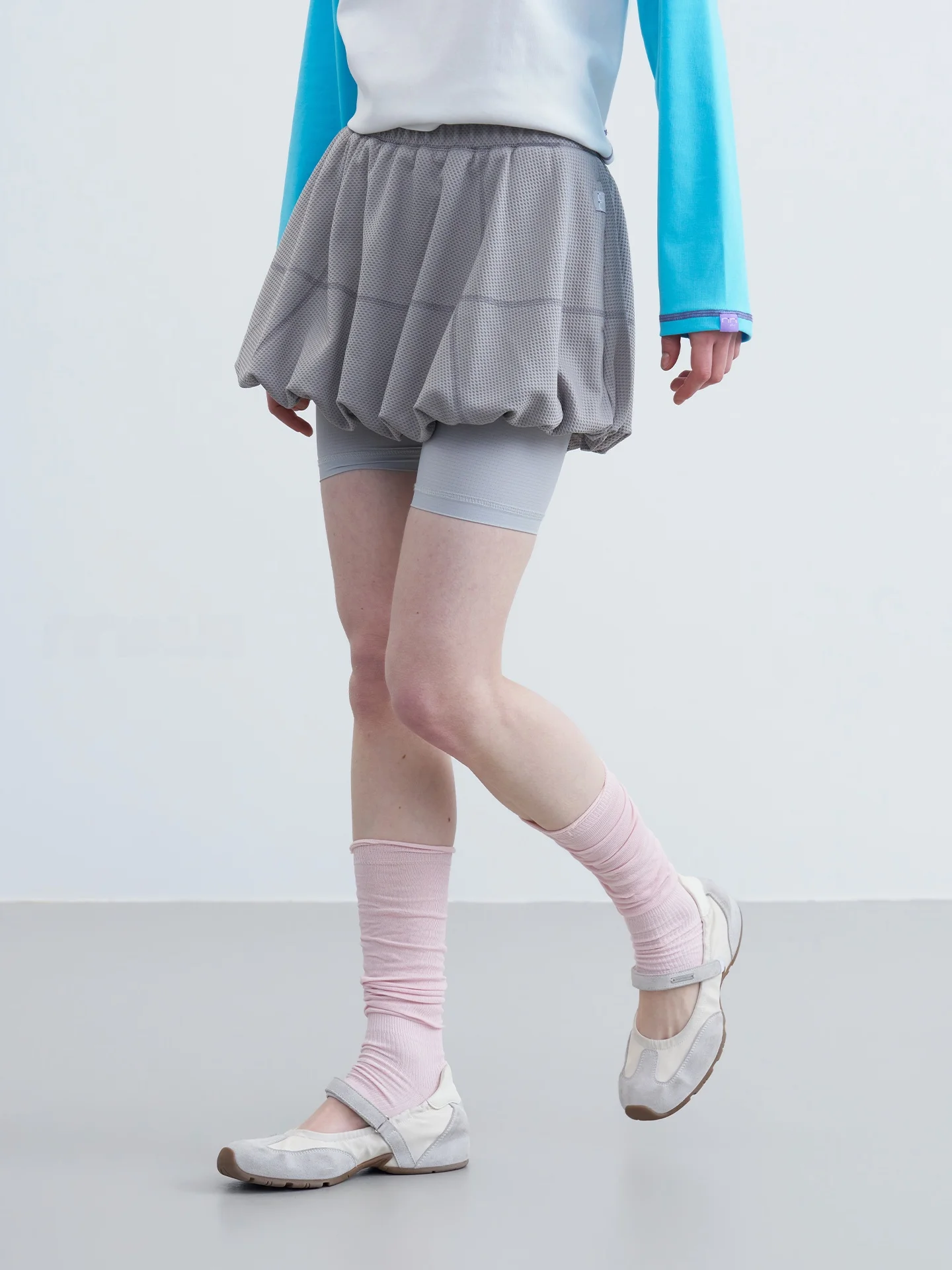 Riverstone plus Princess Style Elastic Waist Bouffant Skirt Short Girls' Style Breathable Polyester Urban Outdoor A-Line Skirt