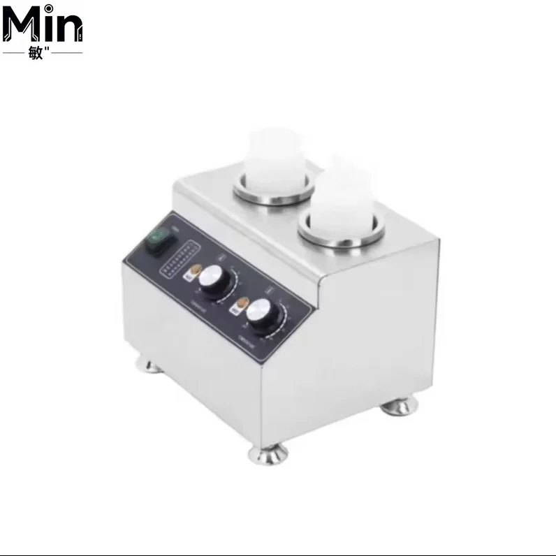 Commercial 2 Jars Stainless Steel Chocolate Cheese Butter Oyster Sauce Warmer Rectangular Heating Machine