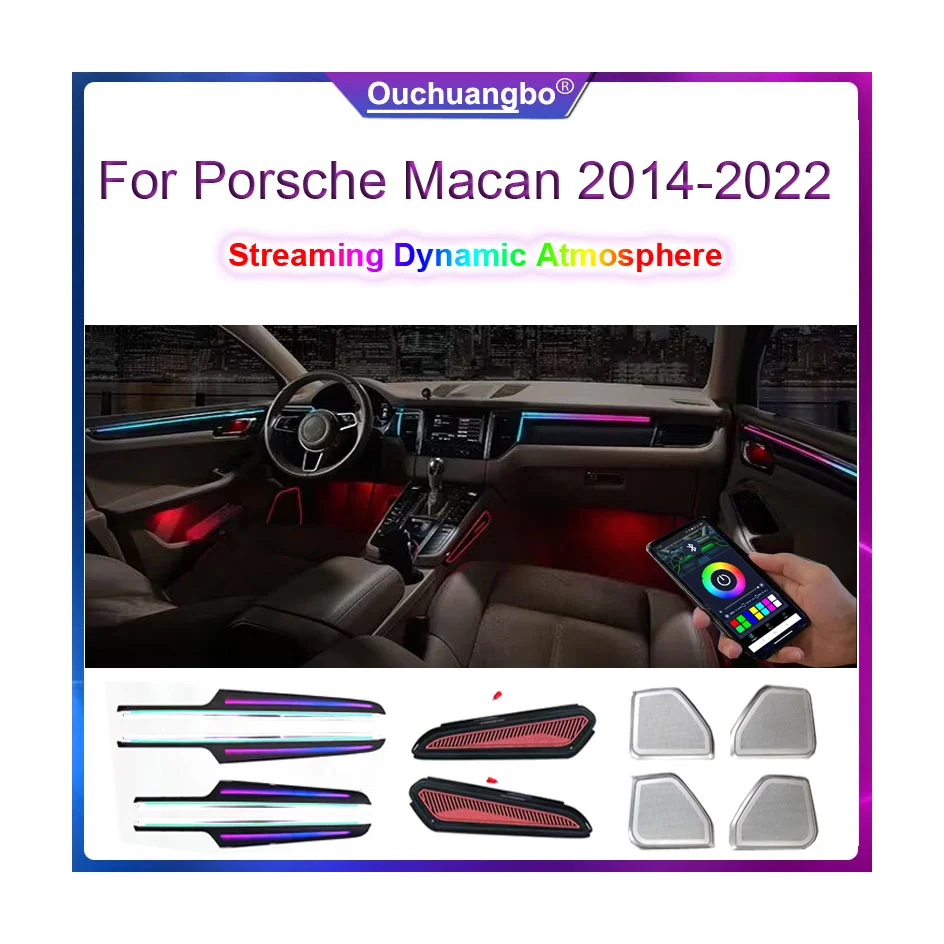 Ouchuangbo Ambient Light For macan 2014-2022 RHD Mood Lighting atmosfera Dekoracyjna lampa środowiskowa Atmosferyczna klimatyczna