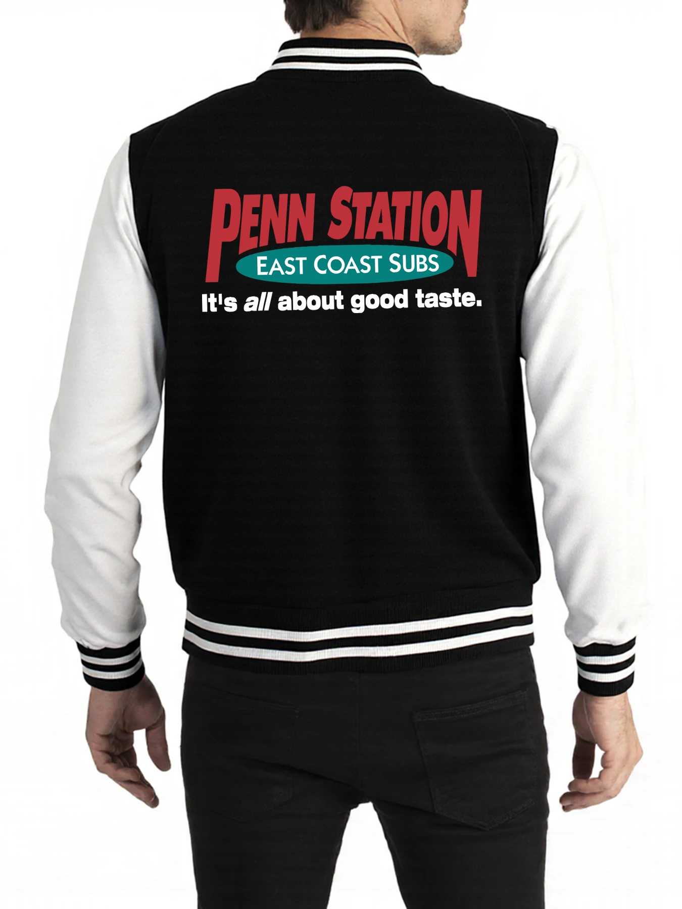 

Penn Station East Coast Subs Printing Man Baseball Jersey Fashion Casual Jackets Loose Autumn Clothing Unisex Street Fleece Top