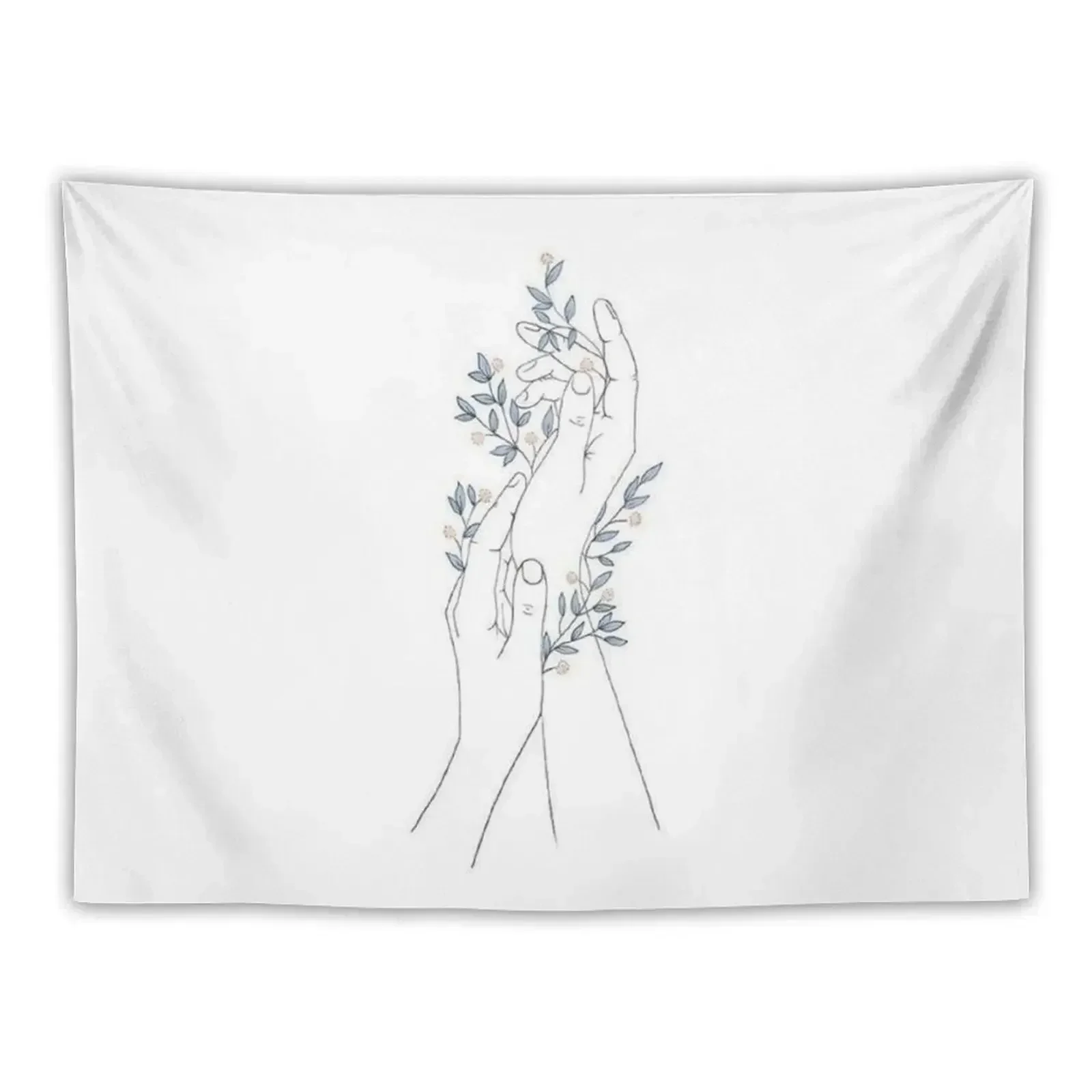 Flowers Grow at the Touch of Your Fingertips Tapestry Custom Home Supplies Tapestry