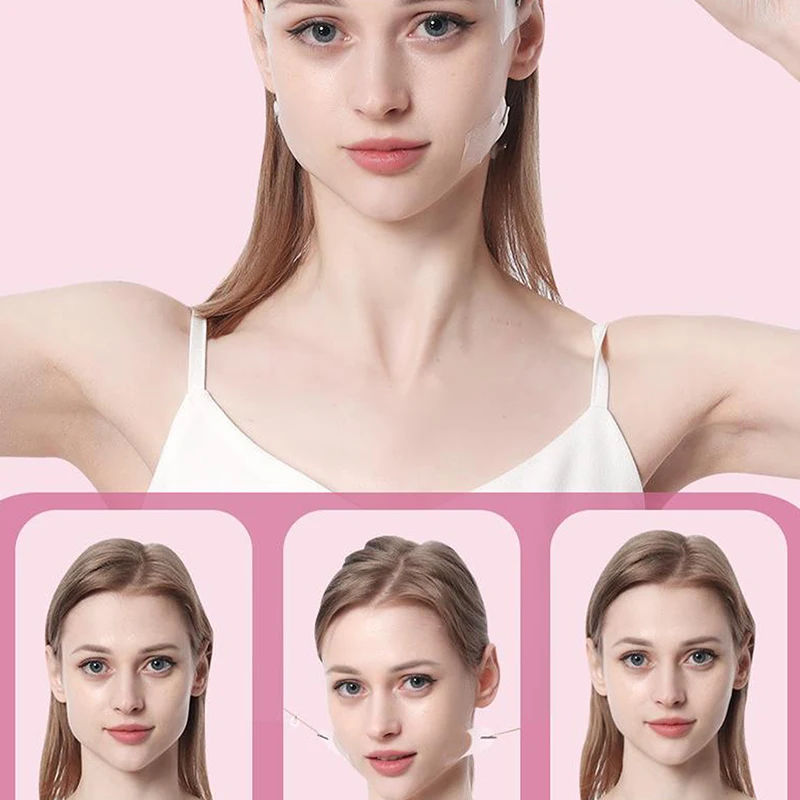 แผ่นแปะยกกระชับใบหน้าแบบมองไม่เห็น 30/42/60 ชิ้น สำหรับคอ ตา คางสองชั้น รูปทรงวี เทปแต่งหน้า แผ่นแปะยกกระชับใบหน้า