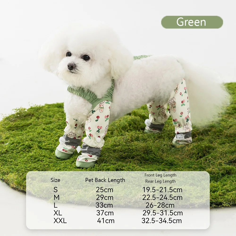 Reflective Stripe Pet Strolling Going Out Pants Adjustable Dust-proof Dog Boot Leggings Full Leg Protection Waterproof