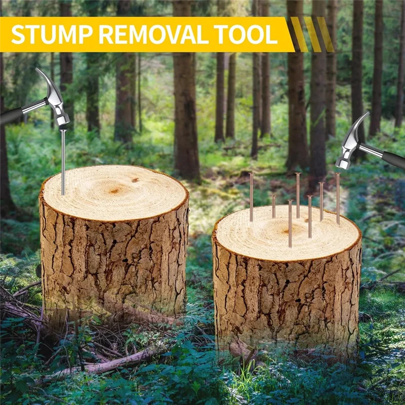 

A36T-Copper Nails Kit, 3.5 Inch Stump Removal Spikes,Pure Copper Nails, Stump Removal Tool For Trees Stumps Landscaping