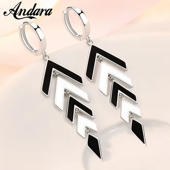 925 スターリングシルバーイヤリングジルコンロングイヤリング女性のファッションジュエリーギフト