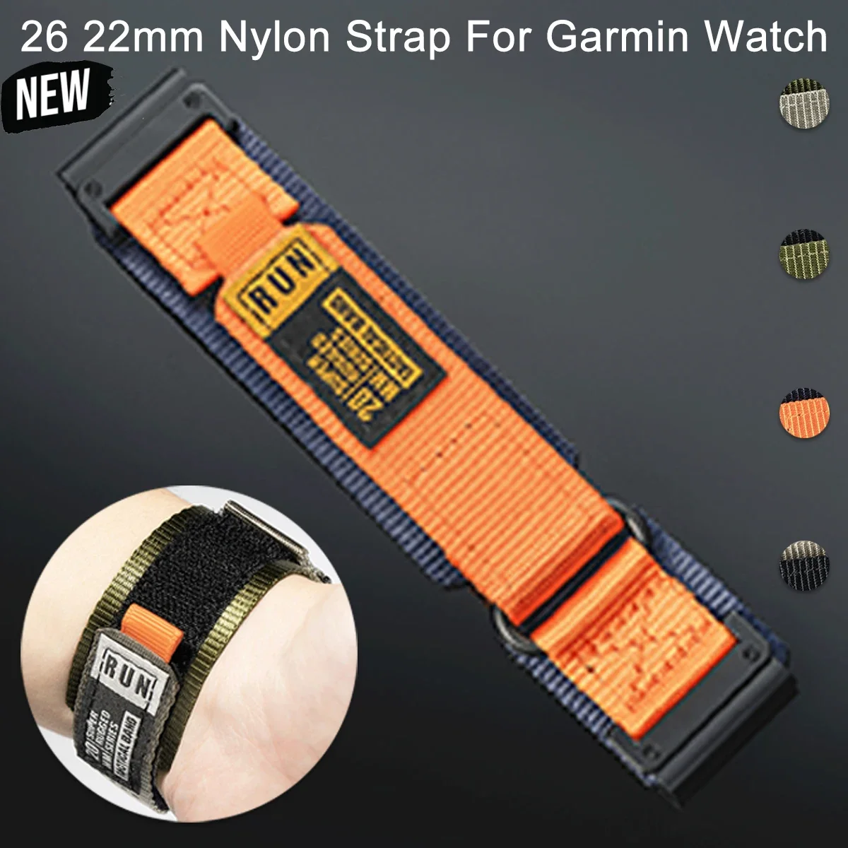 

Нейлоновый ремешок 26 22 мм для Garmin Fenix E 8 47 мм 51 мм 7 7X 6X 6Pro 5X Plus/965/955/EPIX/Enduro 3/Tactix 7 Pro, браслет для умных часов