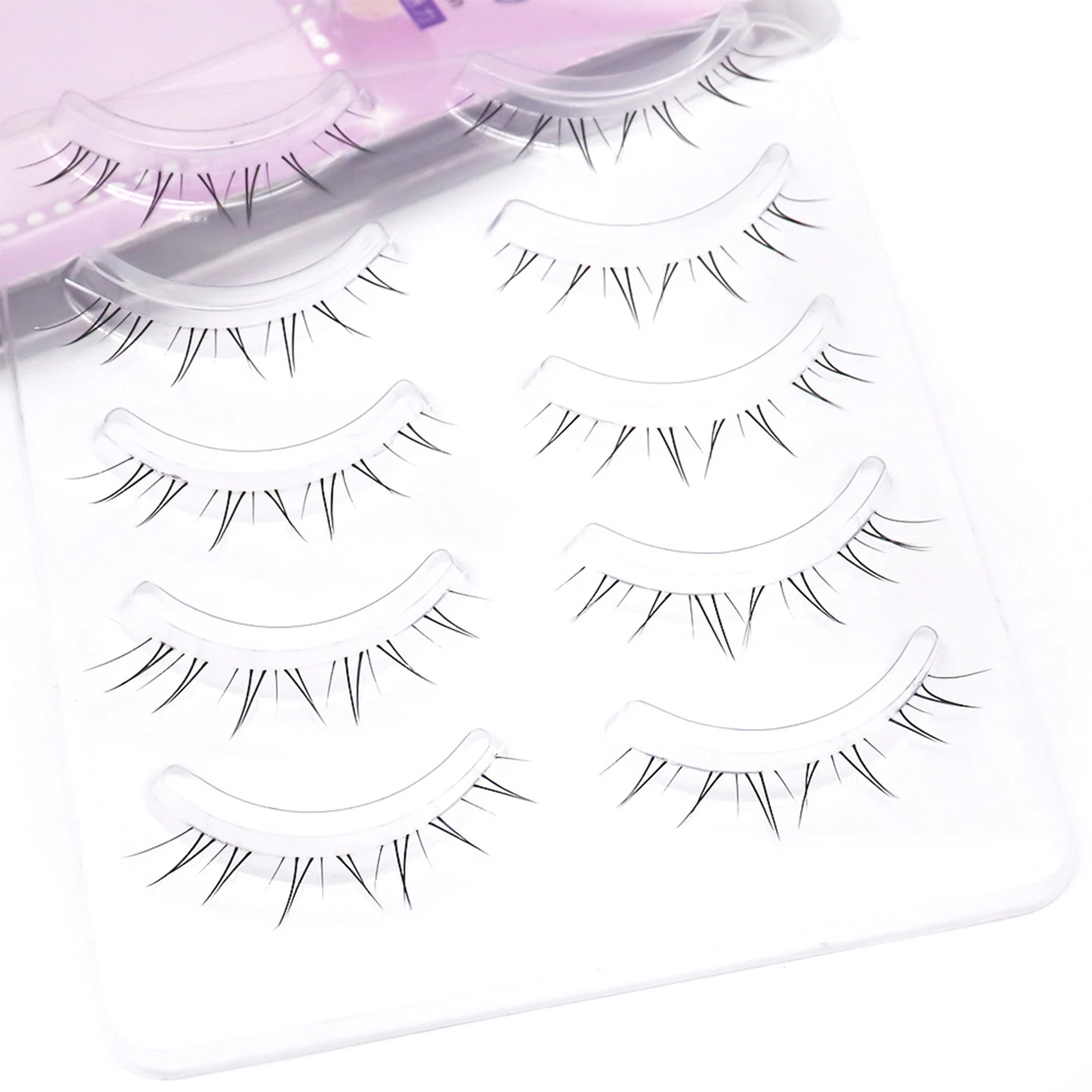 5 ペア韓国アイドル女の子下まつげつけまつげウィスピー自然な目を大きくする ACE コミックまつげエクステンション完璧なアイメイク用