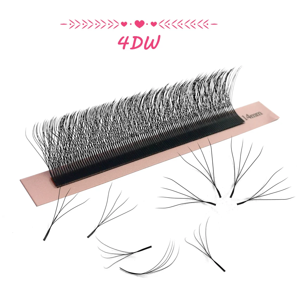 Goddess Cilios 3DW 4DW Shape Lashes Extension 6D 8D Eyelash W Cilios Individual Lash Eyelash Extensions W Doubble Tips Lashes