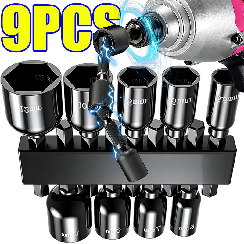 

Магнитный держатель для насадок DIY с шестигранной рукояткой, из хромованадиевой стали, нержавеющий, нескользящий, для домашней деревообработки