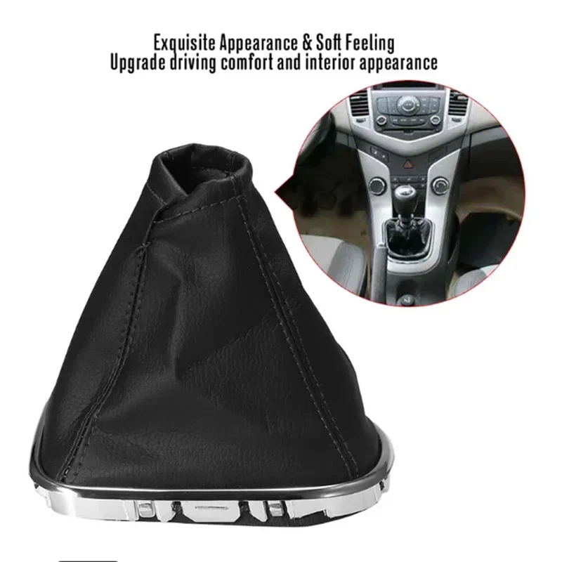 Car Gear Shift Stick Cover Gaiter Boot PU Leather Dust-proof Cover Replacement fit for Chevrolet Cruze 2008-2012 Car Accessories