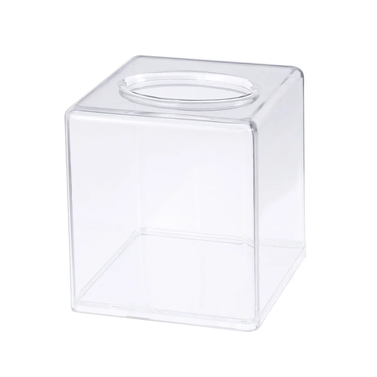 Fashion Acrylic Square Tissue Box Transparent Tissue Holder Paper Storage Case Home Car Office Bedroom Bathroom Decor - view 4