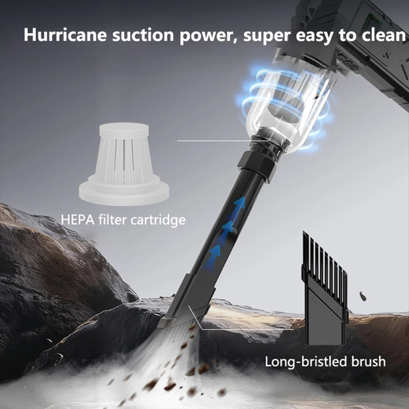 Xiaomi قوية توربو منفاخ الهواء 380 جرام ضغط الرياح 240 واط عالية الطاقة توربو مروحة مكنسة كهربائية محمولة فرش السيارات منفضة الهواء #4