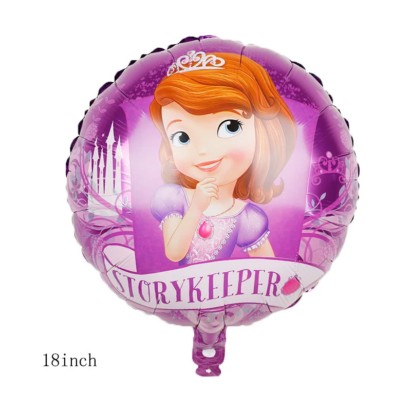 11pcs Disney Princess Sofia Foil Balloon Set Girl Birthday Party Decoration Kids Baby Shower Cartoon Helium Globo Decor Supplies