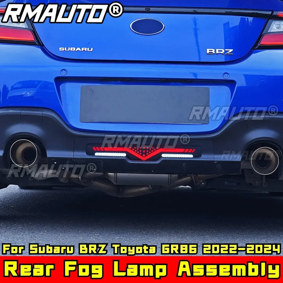 

Задний противотуманный фонарь BRZ GR86, глянцевый черный навигационный фонарь Yize для Subaru BRZ Toyota GR86 2022-2024, автомобильные аксессуары
