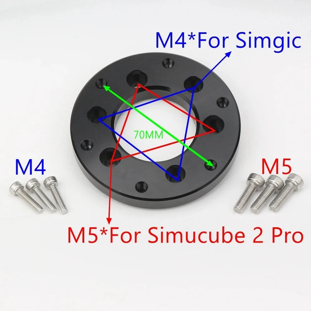 

Racing Game Steering Wheel Adapter Plate 70mm Racing PCD game Modification For SIMAGIC/ SC2P Simucube 2 Pro