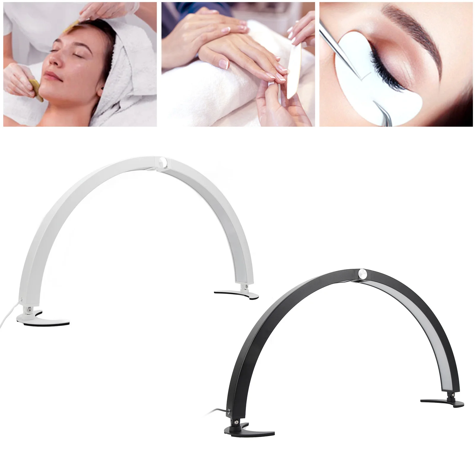 

Настольная лампа для ногтей Half Moon, 28 дюймов, 40 Вт, 3200–5600 К, светодиодная лампа с регулируемой яркостью и дистанционным управлением, настольная лампа для ногтей Half Moon