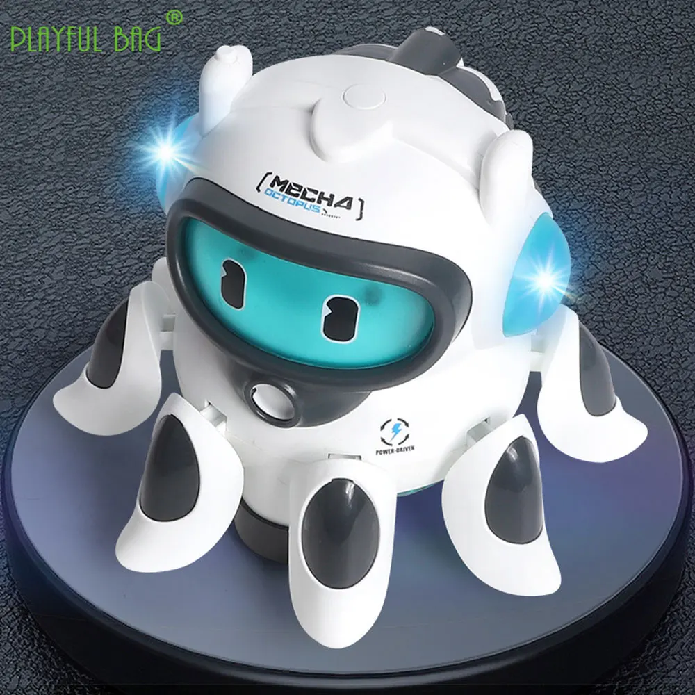 Zabawki elektryczne mechaniczny robot ośmiornica Spray Light pełzający kaskaderski obrót symulowany model zwierzęcia zabawki zwierzęta prezenty świąteczne VG208