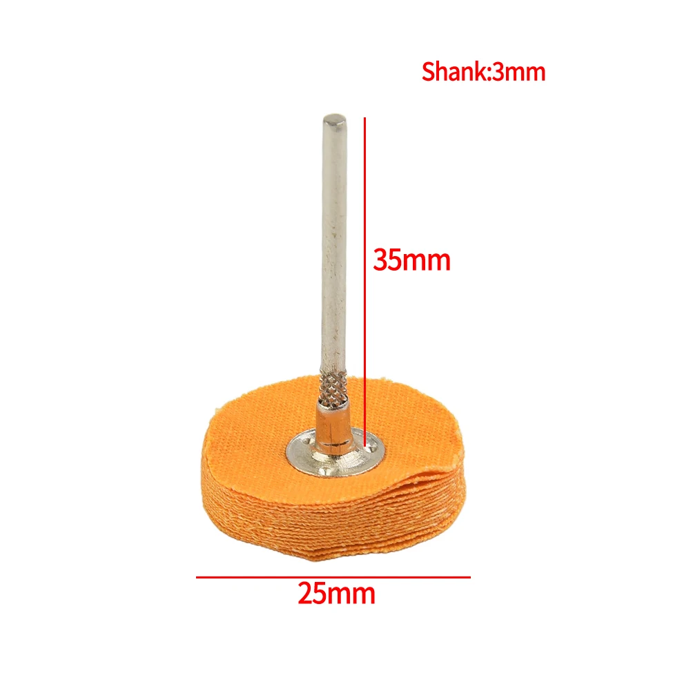 버핑 울 옐로우 코튼 천 연마 휠 세트, 가제트 요소 생크 전기 연삭 부품 공급, 10 개