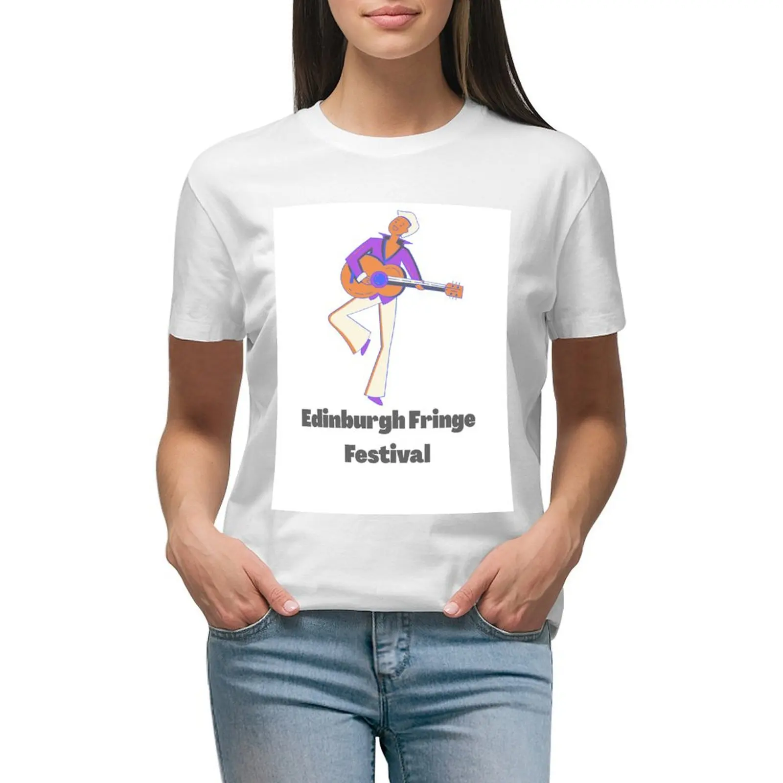 

Edinburgh Fringe festival T-shirt Female clothing summer tops Aesthetic clothing t-shirt dress for Women plus size sexy