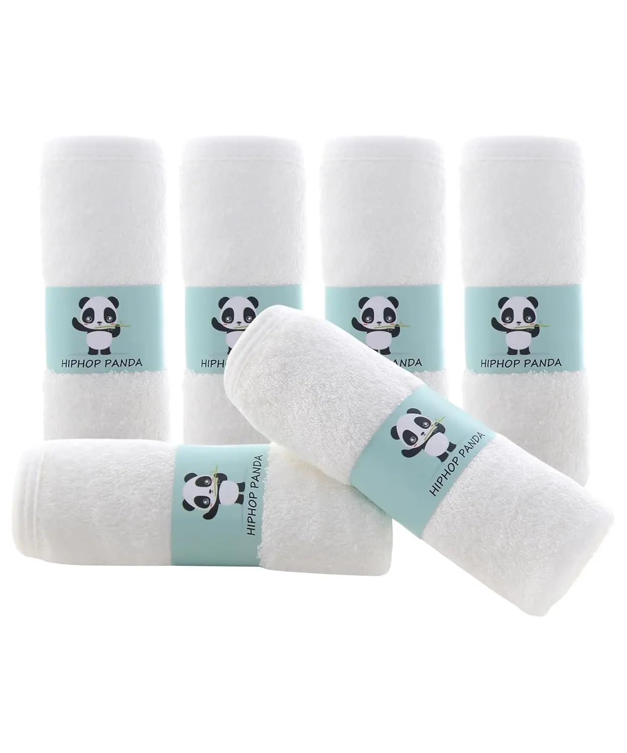 Baby Washcloths, Rayon Made from Bamboo - 2 Layer Ultra Soft Absorbent Bath Face Towel - Reusable Baby Wipes for Delicate Skin -