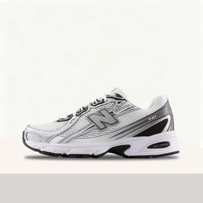 New Balance NB740 V2 Unisex Silver Retro Runners – Non-Slip Durable Comfortable Sole & Casual Everyday Fit U740PH2