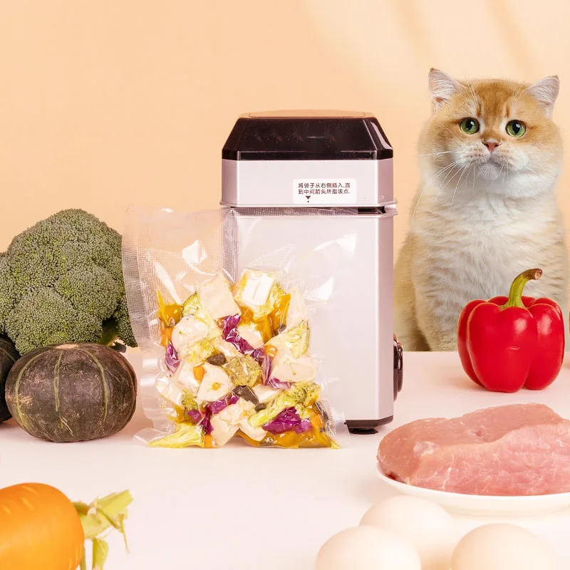 Small Vertical Vacuum Sealing Machine Plastic Bag Sealer for Home Use Homemade Dog Food