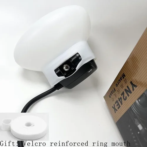 Imagen 2 del producto DIY compatible con Yongnuo YN24EX pegamento intermitente de doble cabezal cubierta de luz flexible pantalla lámpara-chimenea cubierta de luz suave