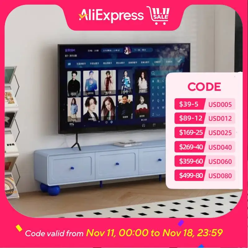 

Blue Minimalist Tv Cabinet Modren Drawers Design Storage Luxury Tv Cabinet Living Room Long Fernseher Tisch Furniture Home