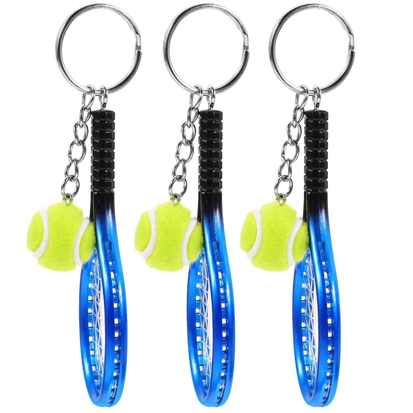

Набор из 3 брелоков в виде теннисных мячей: имитация, имитационный дизайн, для рюкзаков, сумок, очаровательный мини-спортивный декор, теннисный брелок