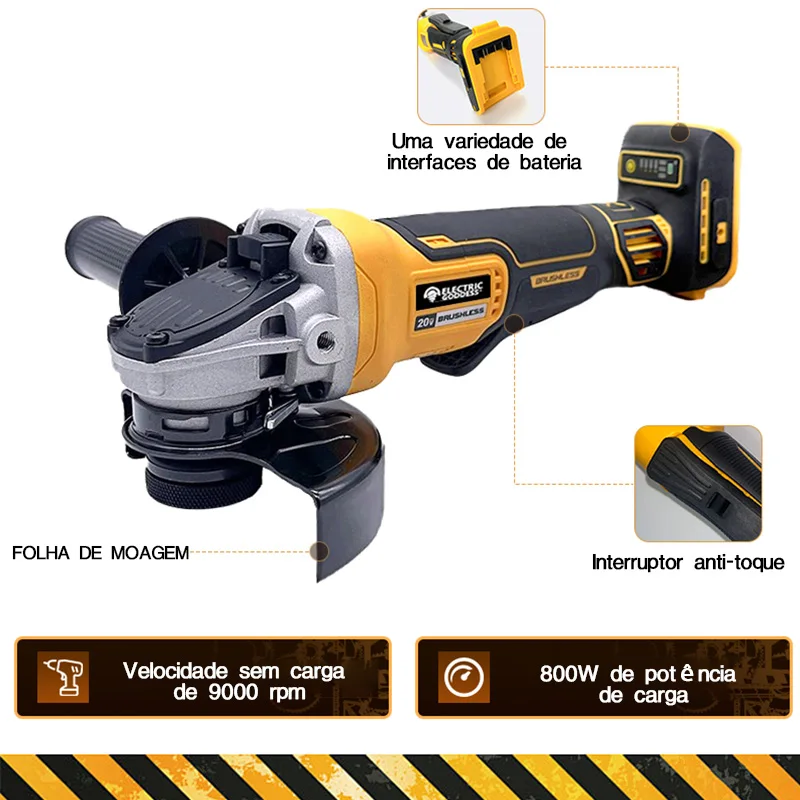 Imagem -03 - Deusa Elétrica com Rebarbadora sem Escova Bateria Dewalt 125 mm 20v Dewalt