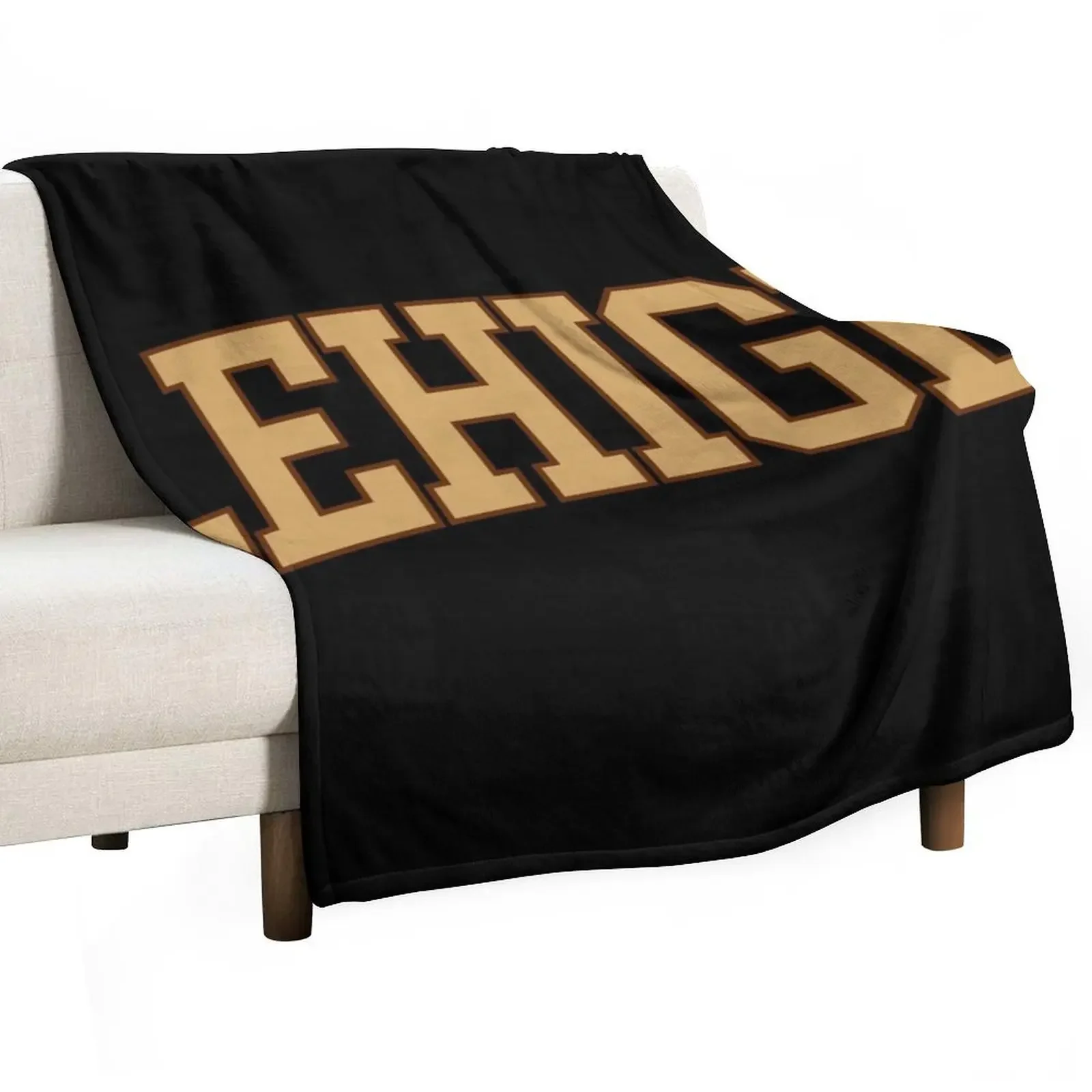 lehigh - college font curved Throw Blanket Designers Luxury Designer decorative Blankets