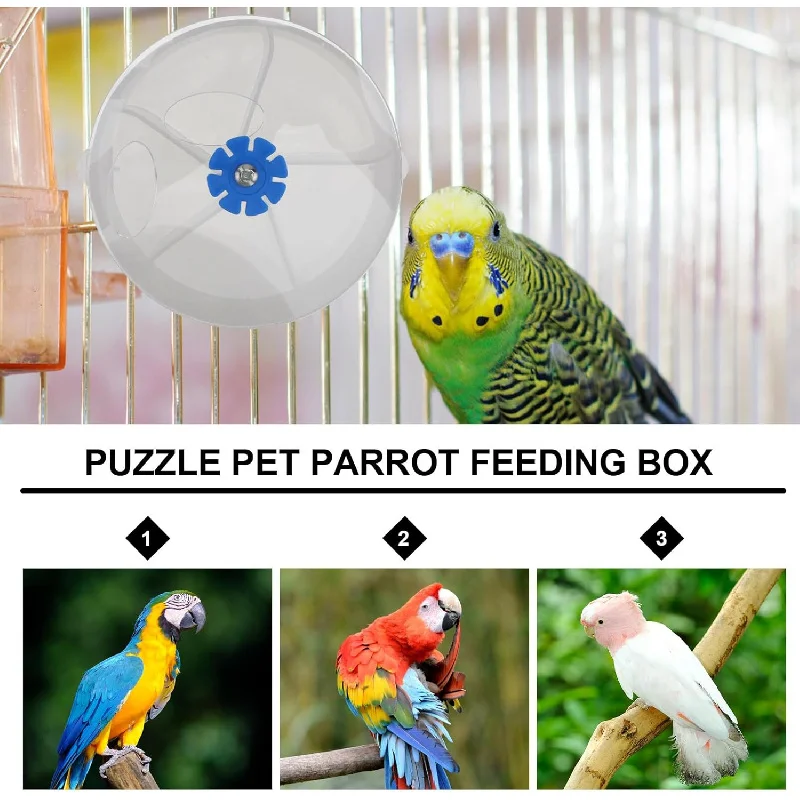 

Игрушка для грызения попугая, интерактивный предмет, легко пополняется и чистится, шарик для пищи, с отделением, коробка для еды, прочная, 2 шт.