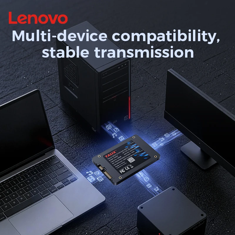Lenovo TALIX SSD 2.5" SATA 3 III 128GB 256GB 512GB 1TB Internal Solid State Drive 500MB/s High Speed 3D NAND for Laptop Desktop image 3
