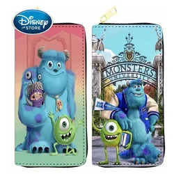 Disney Monsters University Wallet Cartoon Printing Sullivan Michael Women Leather Zip Around Wallet Girl Long Purse Credit Card