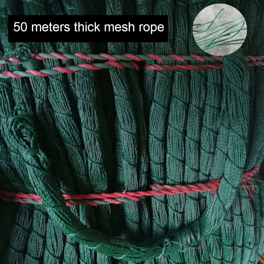 2025 Nylon American Hand Cast Net Easy Throw Fly Fishing Net 8/15/30m Long 0.7/1m High Small Mesh Strong Line Fishing Tools