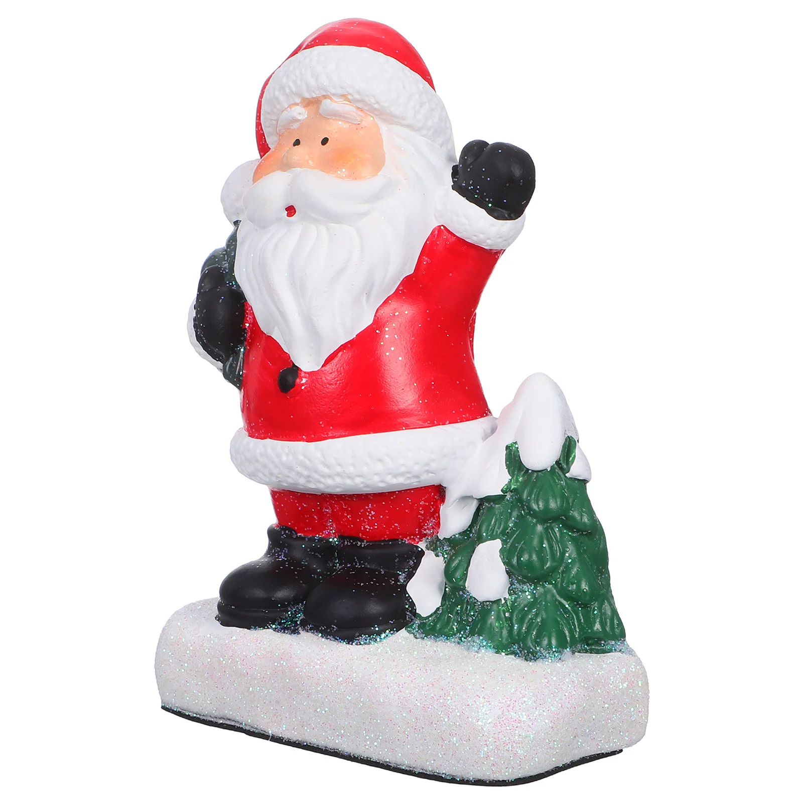 

Resin Santa Claus Miniature Holiday Ornament Christmas Mantel Decor Micro Landscape Santa Sculptures Fairy Garden Ornaments