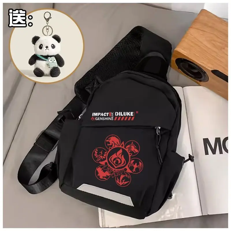 Genshin Impact Element Chest Single Shoulder Middle High School Students Phone For Boys And Girls Anime Crossbody Bag Ani