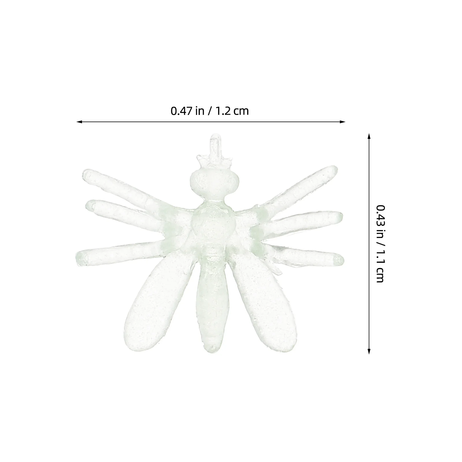200 قطعة توهج الظلام هالوين وهمية البعوض البق الزينة البلاستيكية للداخلية في الهواء الطلق الحشرات نموذج اللعب المزحة الأدوات