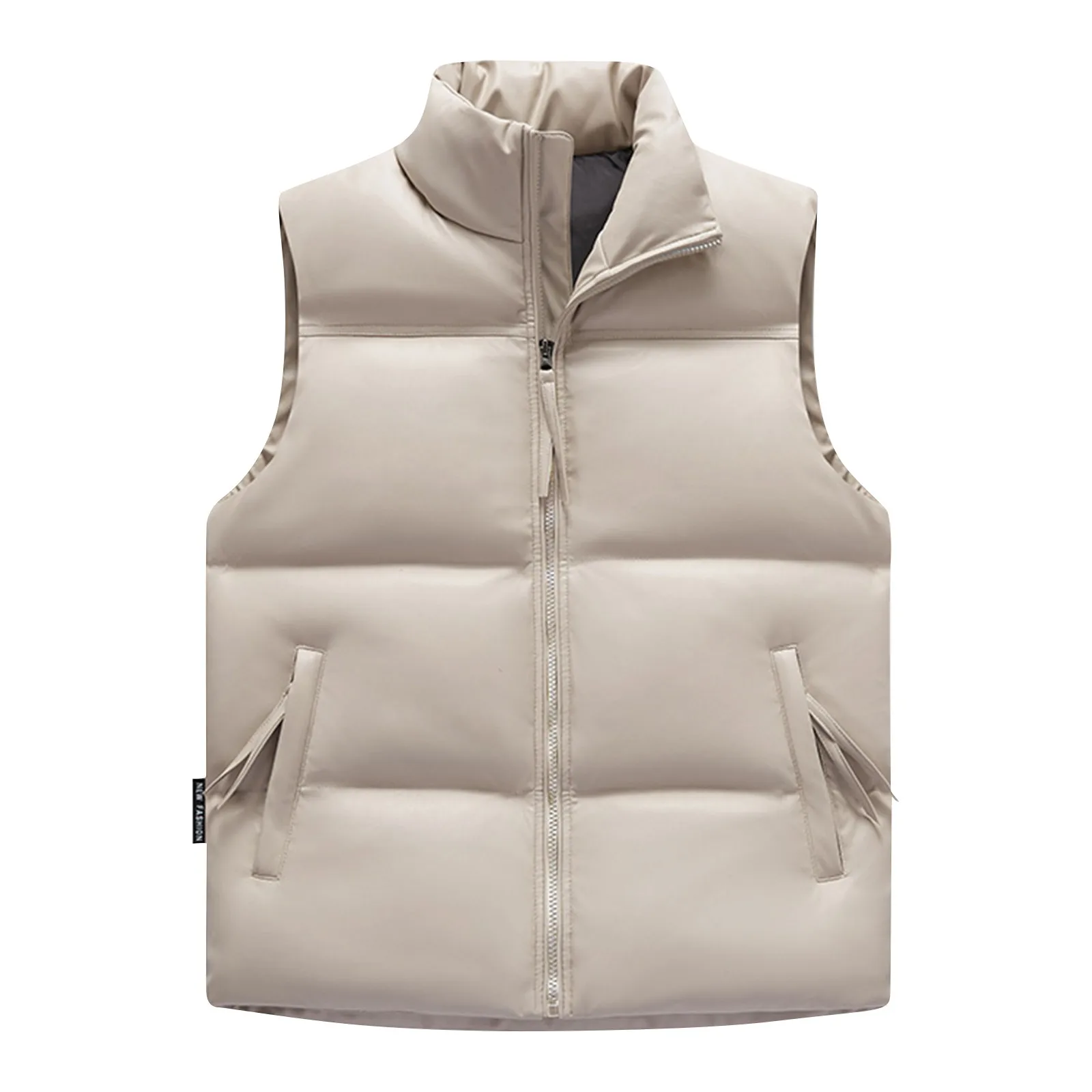 

Winter Clean Standing Collar Down Cotton Camisole Slim Fitting Sleeveless Winter Coat Clothing Keep Warm Outdoor Waterproof